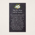 Rustic Memorial Floral Photo Funeral Prayer Card