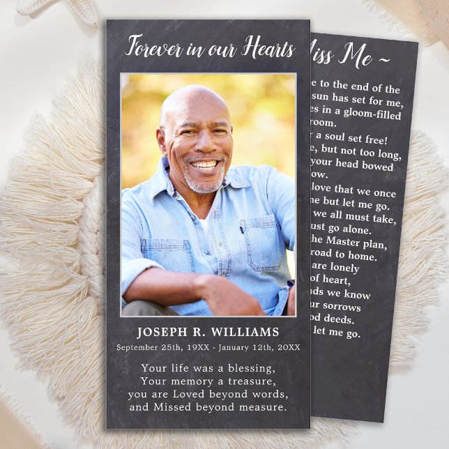 Rustic Memorial Poem Funeral Prayer Bookmark Card (Creator Uploaded)