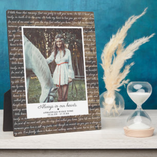 Rustic Memorial Poem Photo Keepsake Plaque