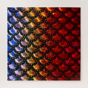 Rustic Mermaid Scales   Jigsaw Puzzle