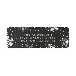 Rustic Merry and Bright Holiday Return Address Label