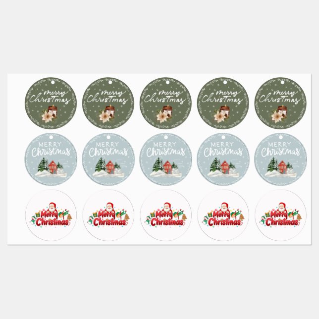 Rustic Merry Christmas Candle Patch (Sheet)