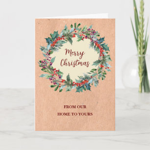 Rustic Merry Christmas Holiday Card