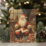 Rustic Merry Christmas With Santa Clause Holiday Card<br><div class="desc">Celebrate the warmth and charm of the holiday season with our Rustic Merry Christmas Card. This beautifully designed card captures the essence of a cosy,  country Christmas with its handcrafted look and feel.</div>