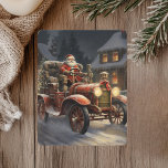 Rustic Merry Christmas With Santa Clause  Holiday Card<br><div class="desc">Celebrate the warmth and charm of the holiday season with our Rustic Merry Christmas Card. This beautifully designed card captures the essence of a cosy,  country Christmas with its handcrafted look and feel.</div>