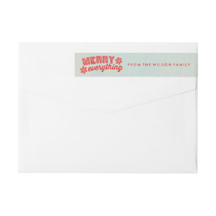 Rustic Merry Everything Christmas Wraparound Label