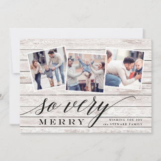 Rustic Merry | Holiday Photo Collage Card