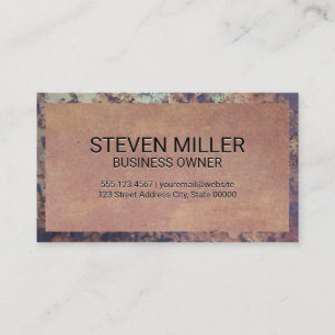Rustic Metal Border Old Texture Business Card