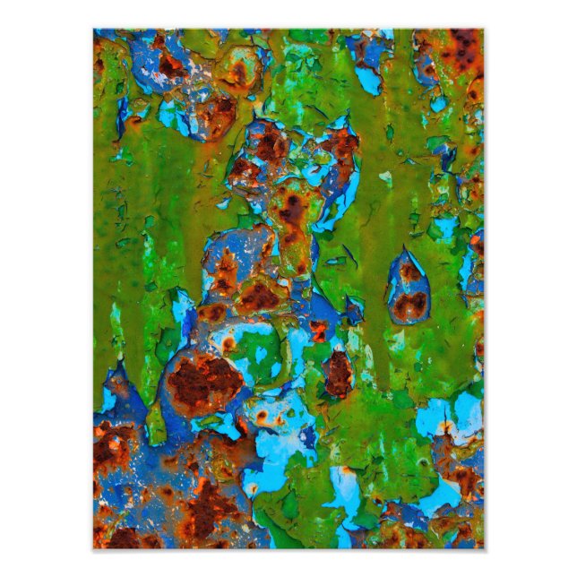 Rustic Metal Peeling Paint Vintage - Paperprint Photo Print (Front)
