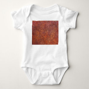 Rustic metal: textured surface. baby bodysuit