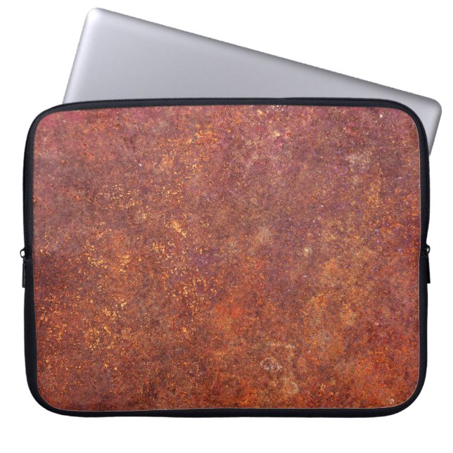 Rustic metal: textured surface. laptop sleeve (Front)