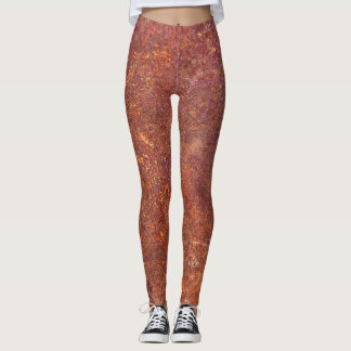 Rustic metal: textured surface. leggings