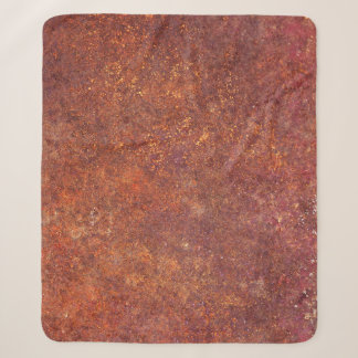 Rustic metal: textured surface. sherpa blanket