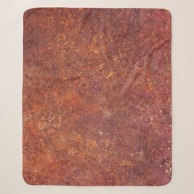 Rustic metal: textured surface. sherpa blanket (Front)