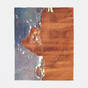 Rustic Metal: Vintage Iron Texture. Fleece Blanket