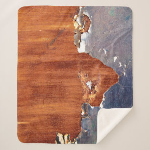 Rustic Metal: Vintage Iron Texture. Sherpa Blanket