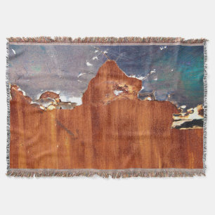 Rustic Metal: Vintage Iron Texture. Throw Blanket
