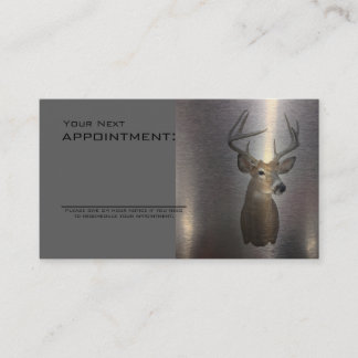 rustic metal western country deer construction appointment card