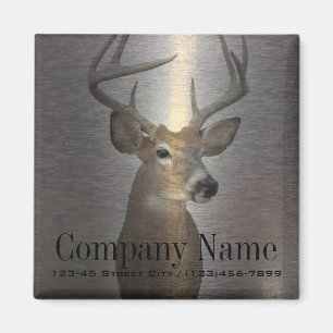 rustic metal western country deer construction magnet