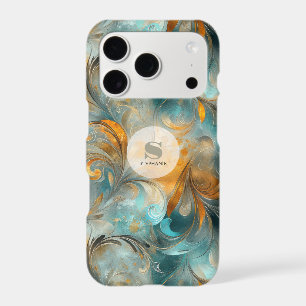 Rustic Metallic Paisley Abstract -Vintage-Inspired