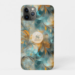 Rustic Metallic Paisley Abstract -Vintage-Inspired iPhone 11 Pro Case