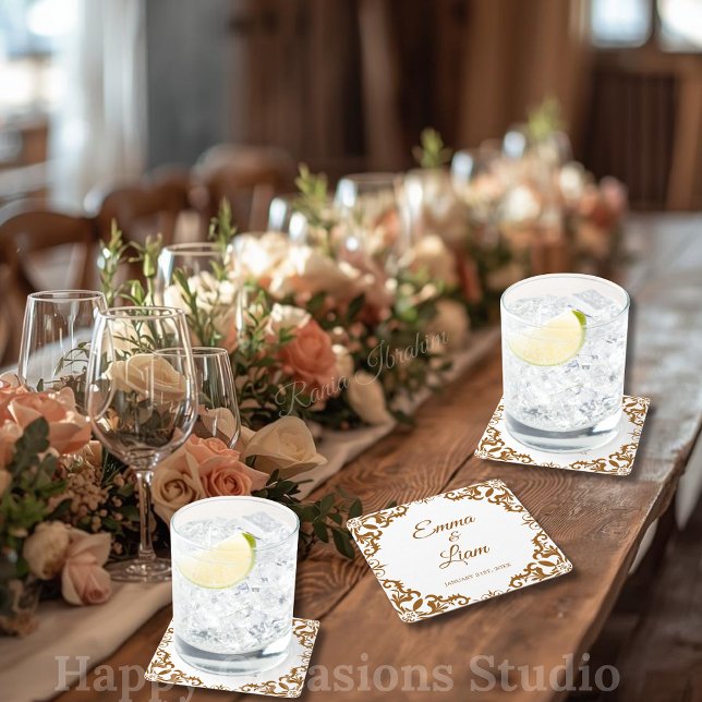 Rustic Mexican Wedding Paper Coasters (Creator Uploaded)