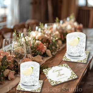 Rustic Mexican Wedding Paper Coasters