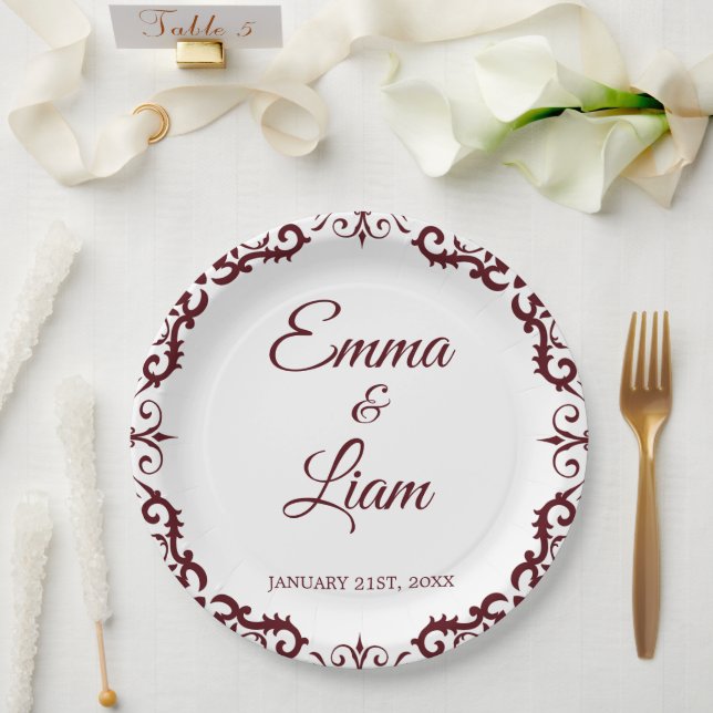 Rustic Mexican Wedding Paper Plates – Papel Picado (Wedding)