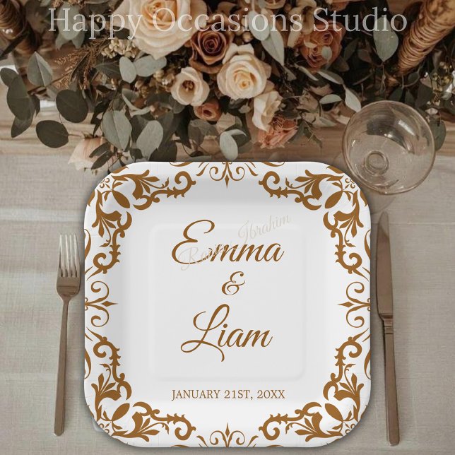 Rustic Mexican Wedding Paper Plates – Papel Picado (Creator Uploaded)