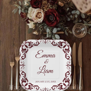 Rustic Mexican Wedding Paper Plates – Papel Picado