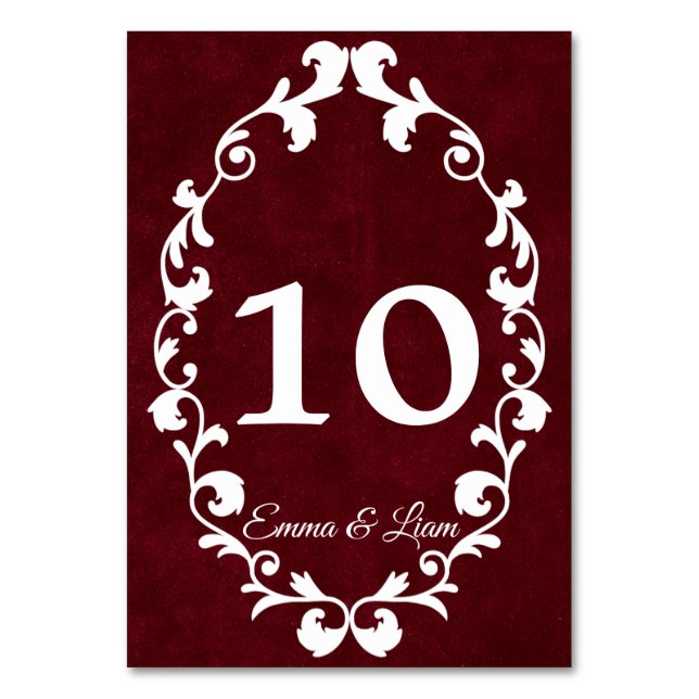 Rustic Mexican Wedding Table Number Card (Front)