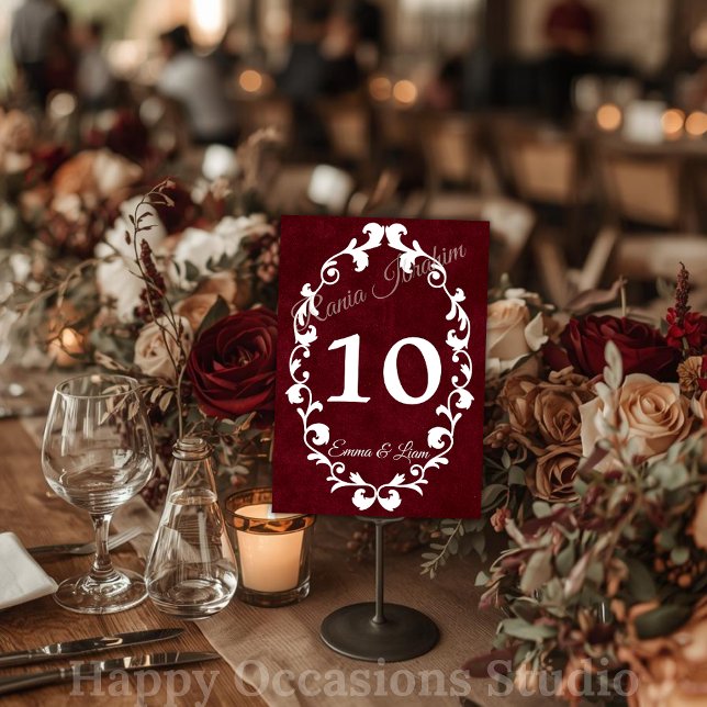 Rustic Mexican Wedding Table Number Card (Creator Uploaded)