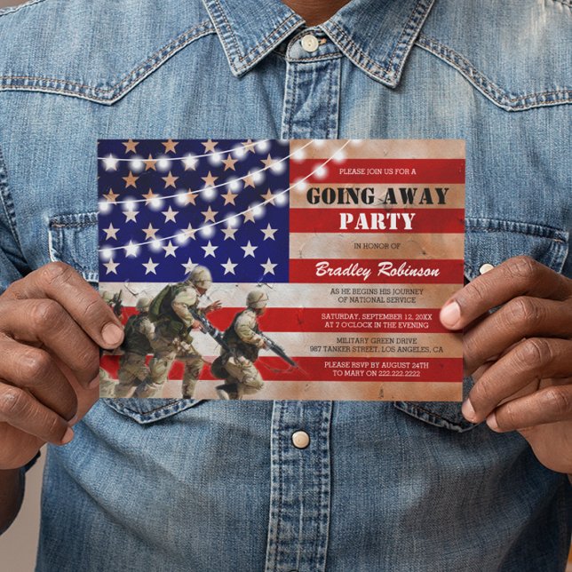 Rustic Military Going Away Party | Soldier Invitation (Creator Uploaded)