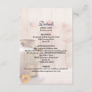 Rustic Milk Can Country Wedding Details Enclosure Invitation
