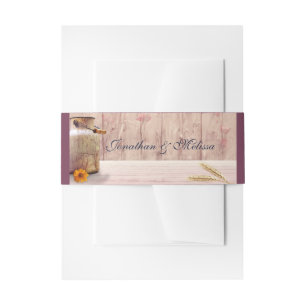 Rustic Milk Can Country Wedding Invitation Belly Band