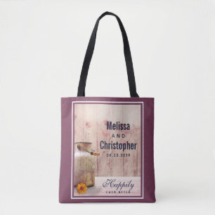 Rustic Milk Can Country Wedding Tote Bag