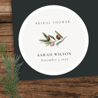 Rustic Minimal Olive Branch Foliage Bridal Shower