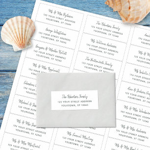 Rustic Minimal Script Wedding Guest Address Labels