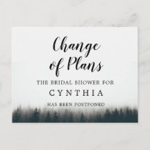 Rustic Minimalis Pine Trees Woodland Postponed