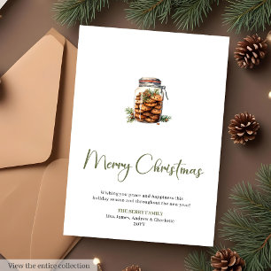 Rustic Minimalist Cookie Jar Christmas Card