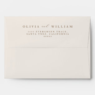 Rustic Minimalist Modern Wedding Envelope