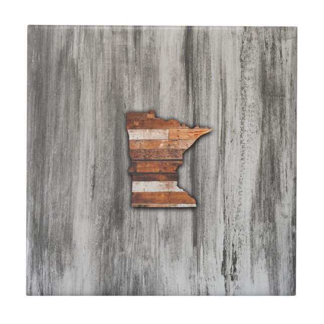 Rustic Minnesota Shape Ceramic Tile (Front)