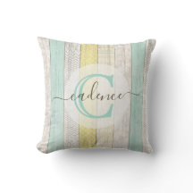 Rustic Mint & Yellow Boho Geo Modern Personalised
