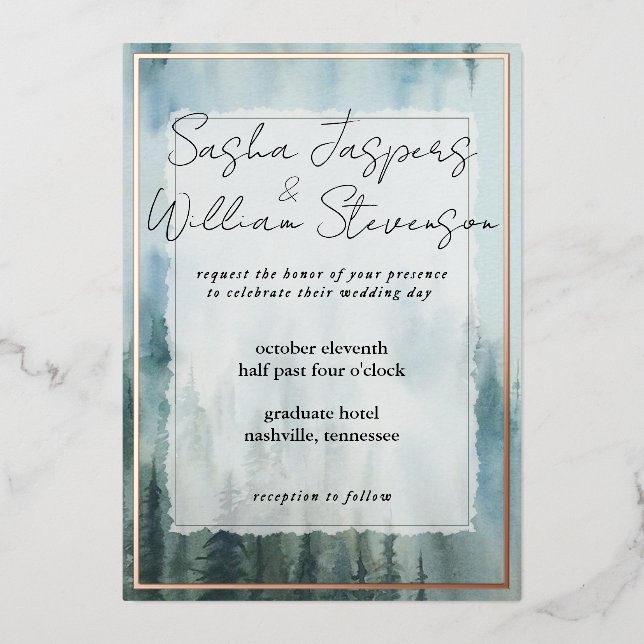 Rustic Misty Forest Wedding (Front)