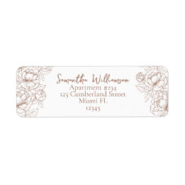 Rustic Mocha Mousse Classic Wedding Return Address Label