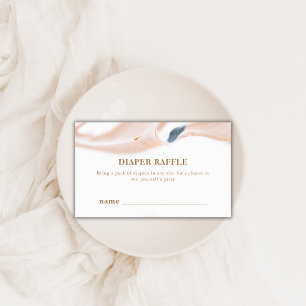 Rustic Modern Abstract Diaper Raffle Baby Shower Enclosure Card