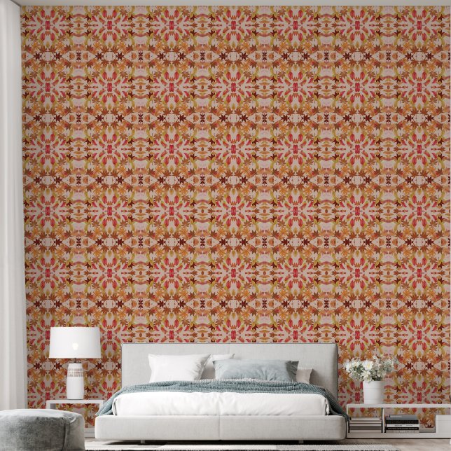Rustic Modern Blended Leaves 2 Wallpaper (Bedroom)