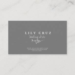 Rustic Modern Botanical Calligraphy Business Card