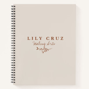 Rustic Modern Botanical Personalised Business  Notebook