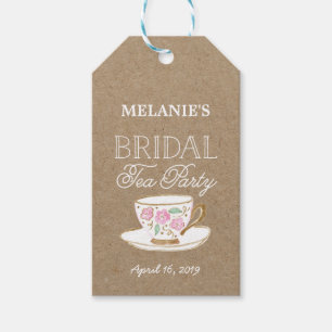 Rustic Modern Bridal Tea Party Bridal Shower Gift Tags